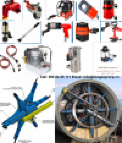 The equipment used in installing wind turbines industrial